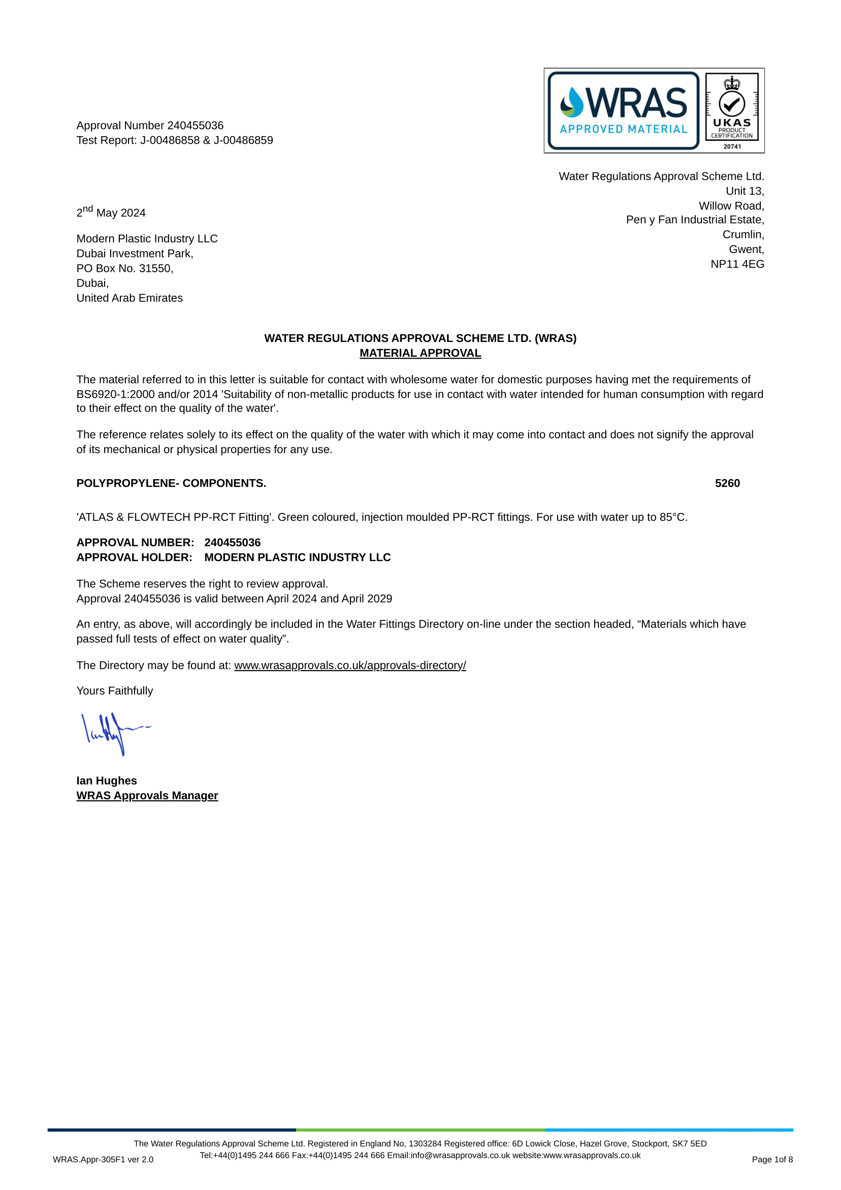 WRAS PPRCT FITTINGS